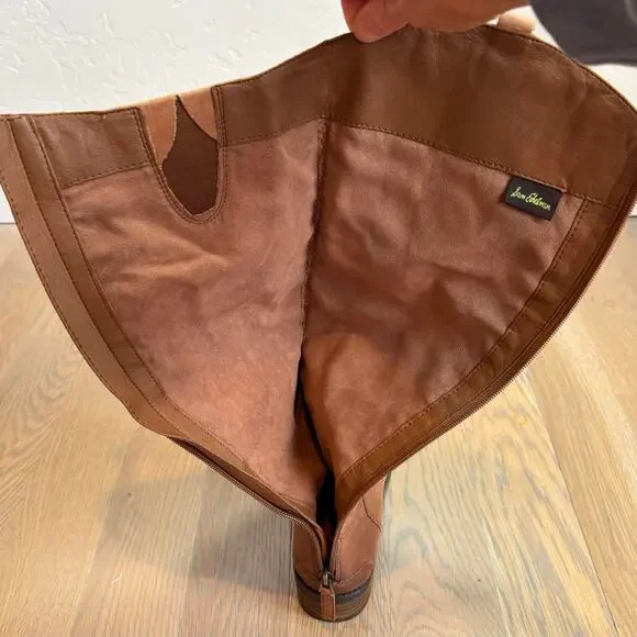 Sam Edelman Penny Riding Boots Tall Leather Brown Equestrian Womens Size 8 - Picture 9 of 13